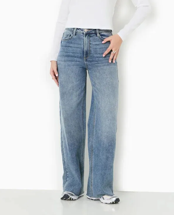 011 pmk medium blue wide leg jeans