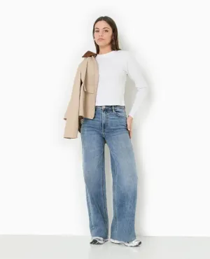 011 pmk medium blue wide leg jeans