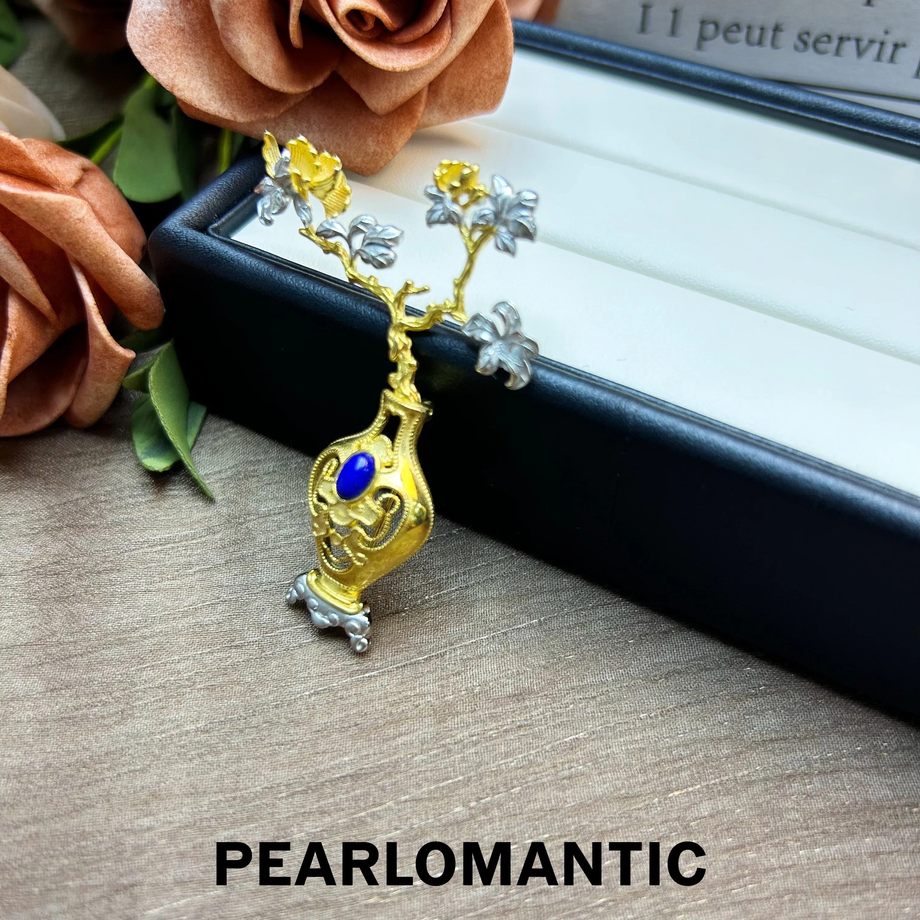 [11-11] Silver w/ Gold Plated Imperial Blossom Brooches