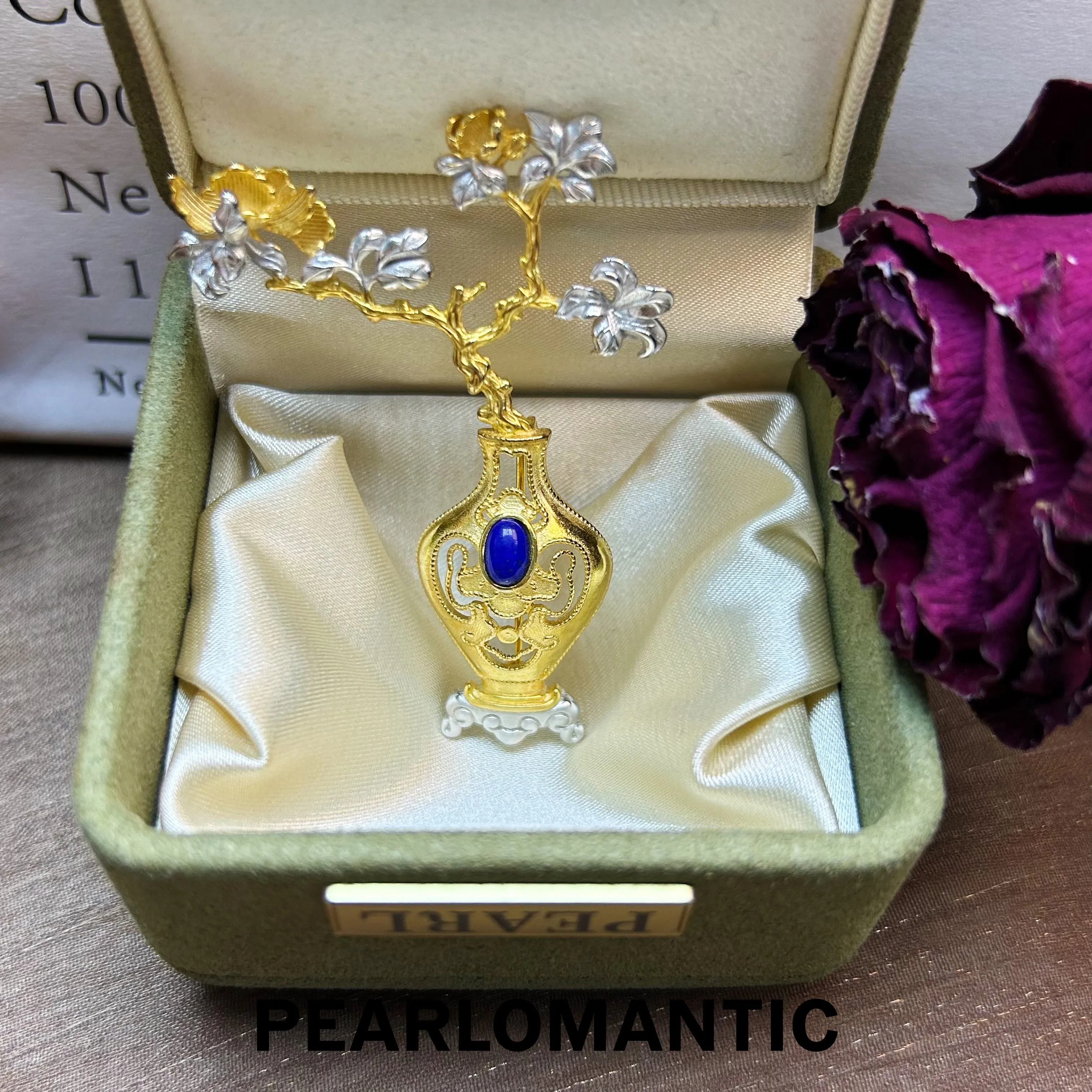 [11-11] Silver w/ Gold Plated Imperial Blossom Brooches
