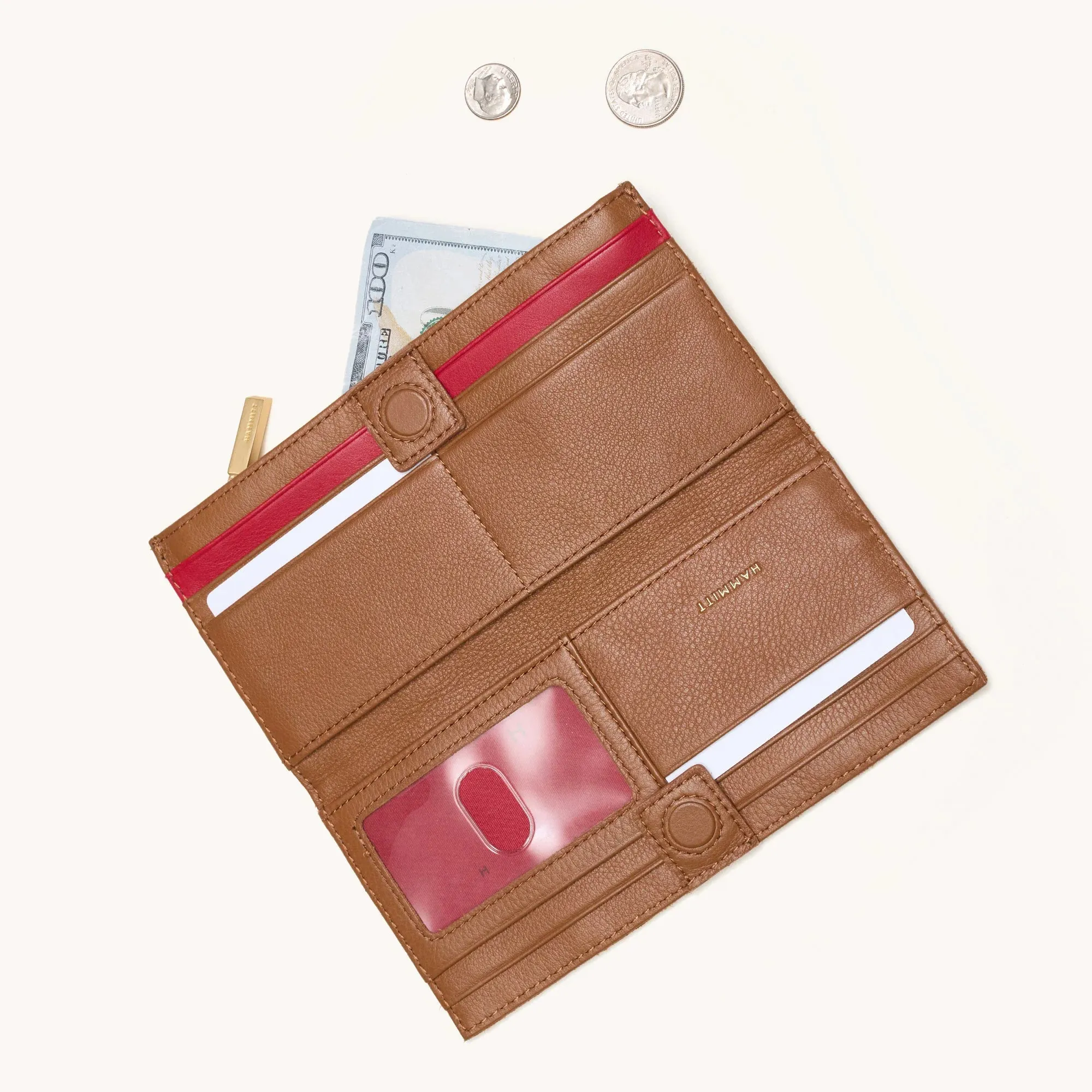 110 North Mahogany Pebble/Brushed Gold Red Zip