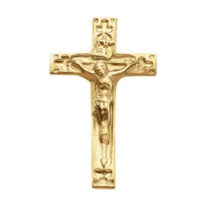 14k Yellow Gold Crucifix Lapel Pin