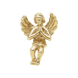 14k Yellow Gold Praying Angel Lapel Pin