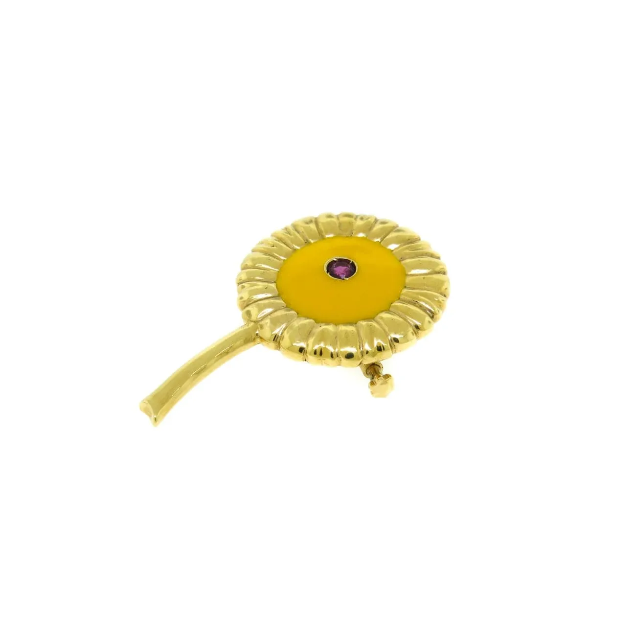 18k Sunflower Brooch by Manfredi
