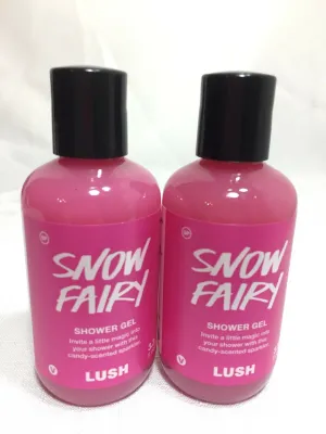 (2) Snow Fairy Lush Cosmetics Shower Gel Candy Scented Sparkle Travel 3.3oz