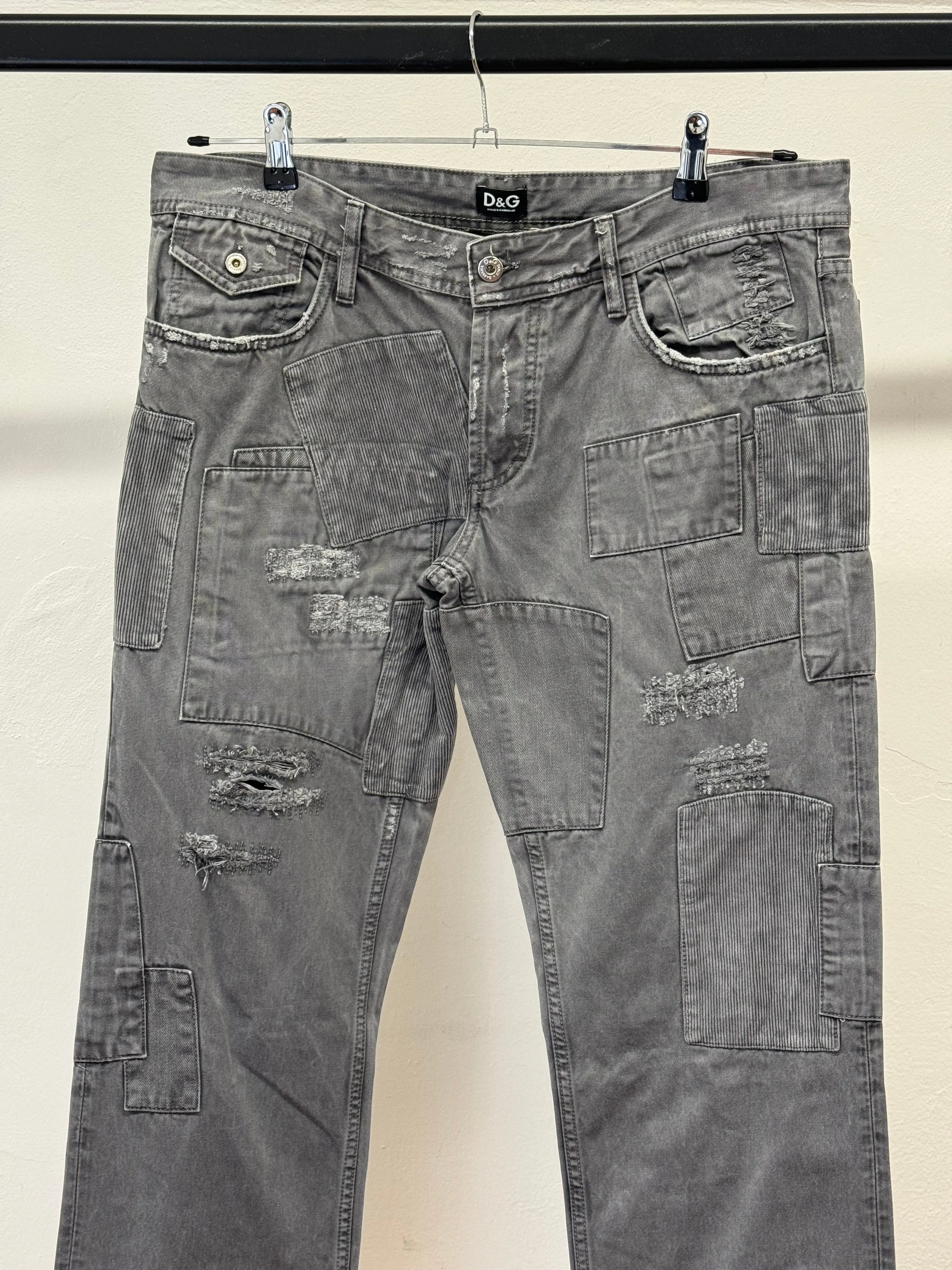 2000s Dolce & Gabbana patchwork jeans