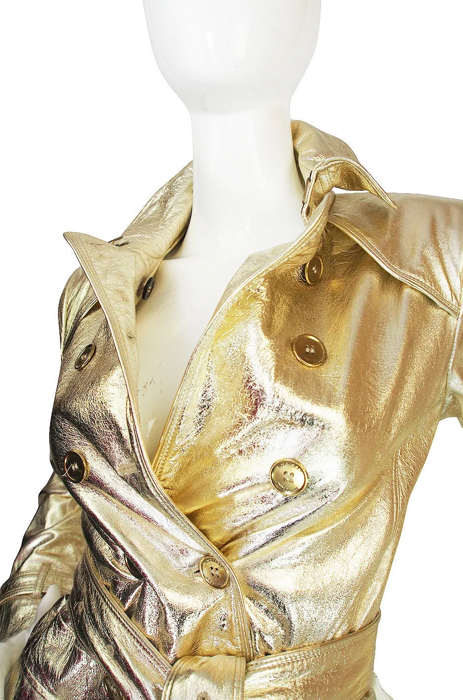 2012 Collection Gold Kid Leather Burberry Trench