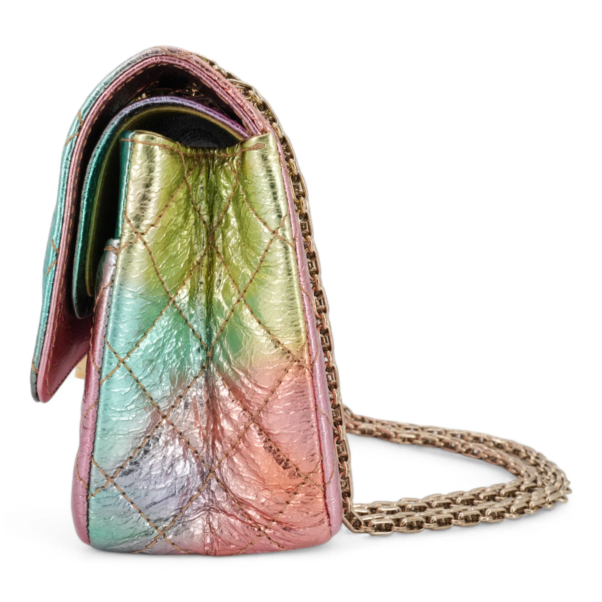 20A Rainbow Metallic 2.55 Reissue Flap Bag Size 225