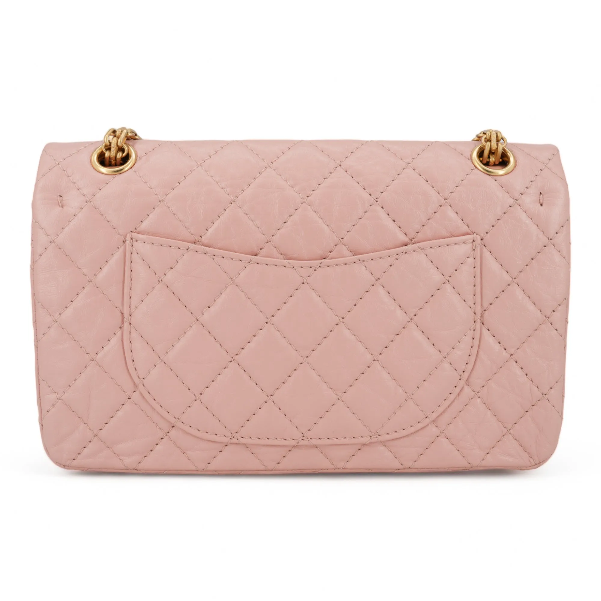 2.55 Reissue Flap Bag Size 225 in 19P Pink Aged Calfskin