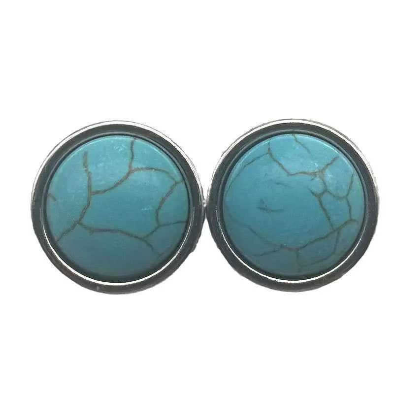 27L/33L Vintage Natural Stone Metal Sewing Buttons 50pcs
