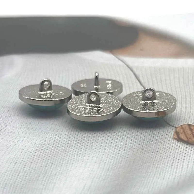 27L/33L Vintage Natural Stone Metal Sewing Buttons 50pcs