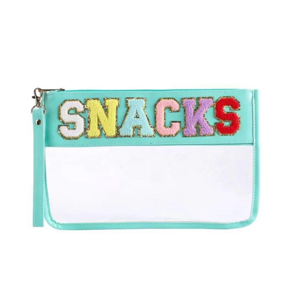 2X Embroidered Letter Cosmetic Bag Transparent PVC Bag Women Travel Toiletry Bag