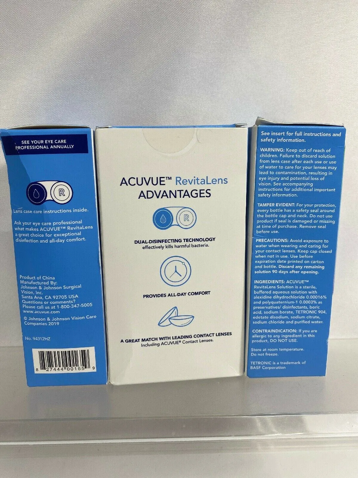 (3) RevitaLens Multi-Purpose Disinfecting Solution Travel Pack Case 2x 2oz 3/21