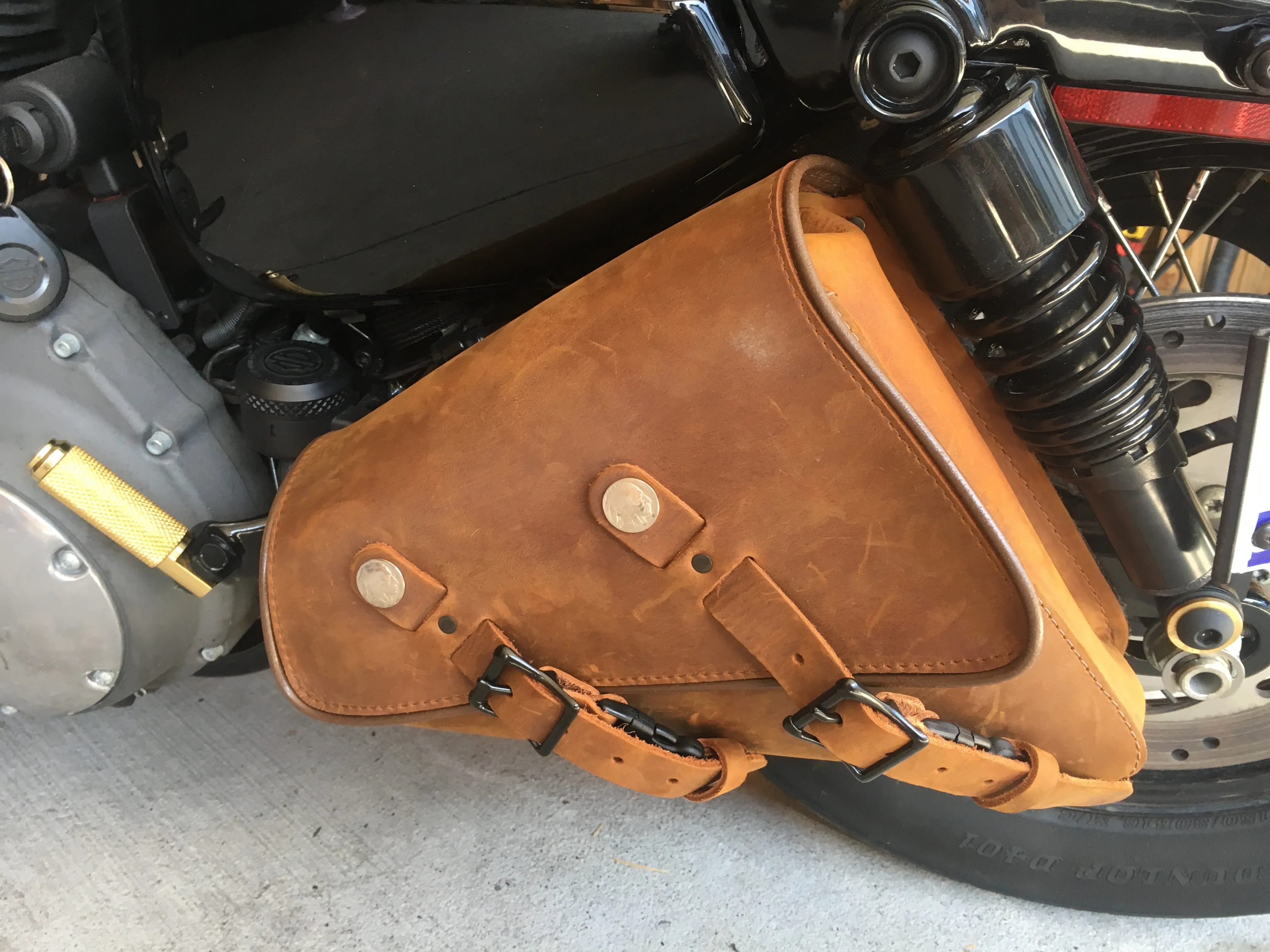 310L Sportster Left Side Leather Solo Bag