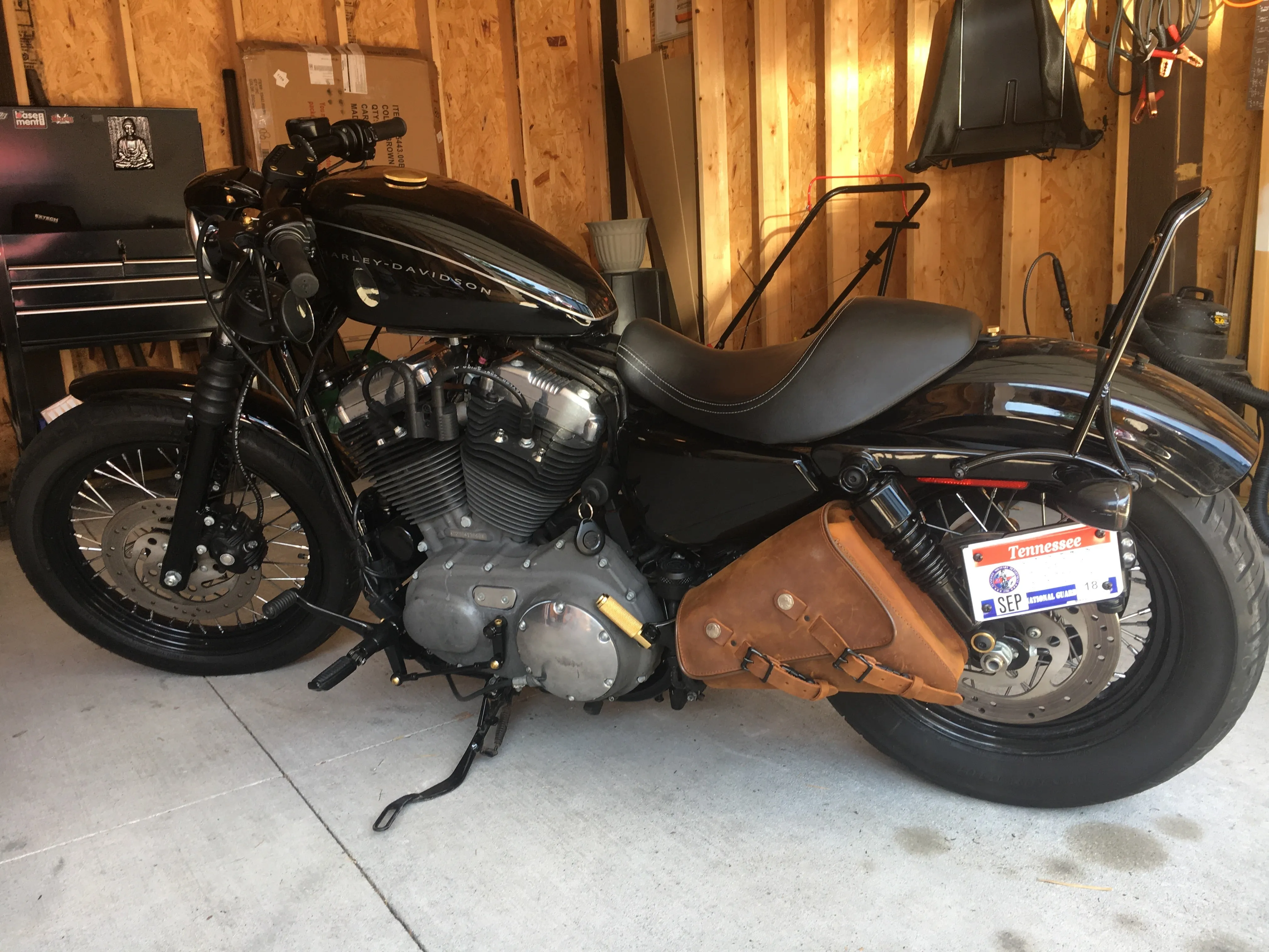 310L Sportster Left Side Leather Solo Bag