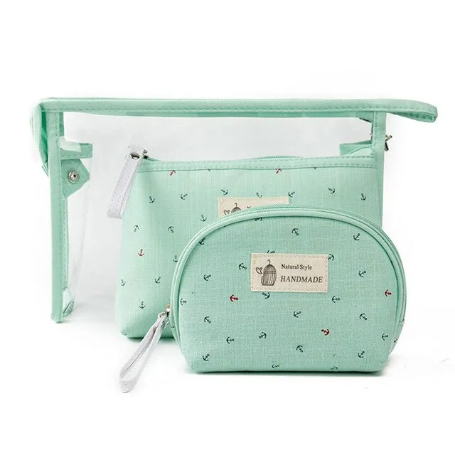 3pc Cosmetic Bag