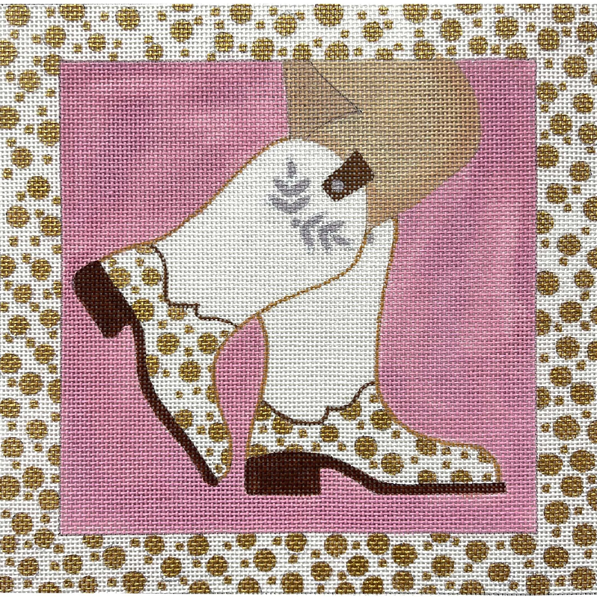 4545 WHITE AND GOLD COWBOY BOOTS