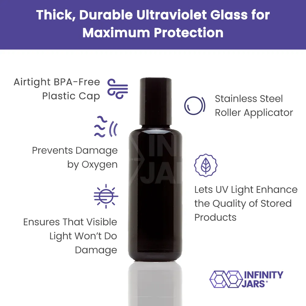 50 ml Stainless Steel Roller Applicator Bottle