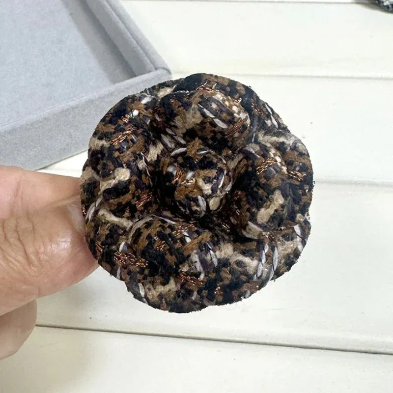 6CM High-end Fabric Camellia Flower Brooch