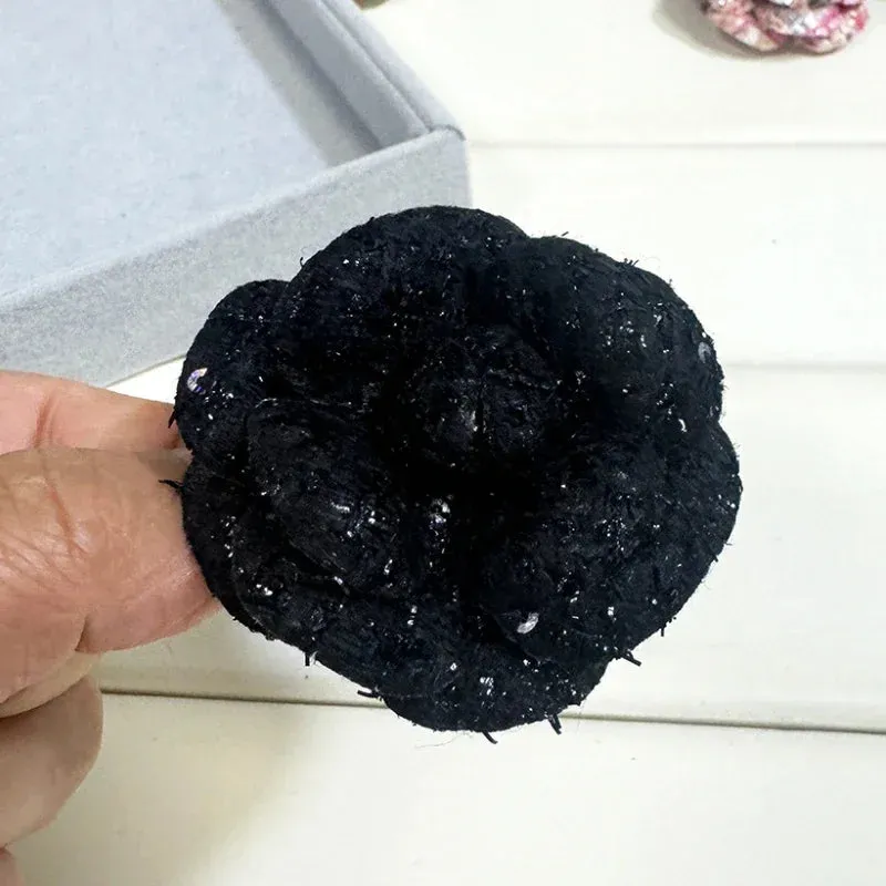 6CM High-end Fabric Camellia Flower Brooch