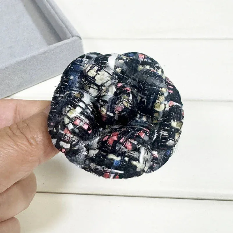 6CM High-end Fabric Camellia Flower Brooch