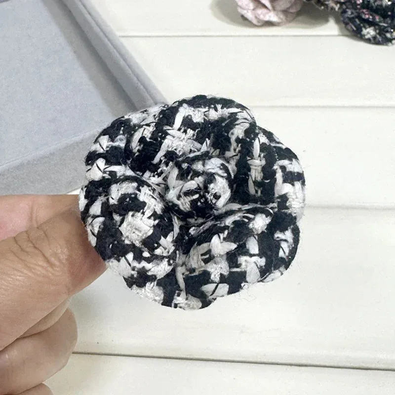 6CM High-end Fabric Camellia Flower Brooch