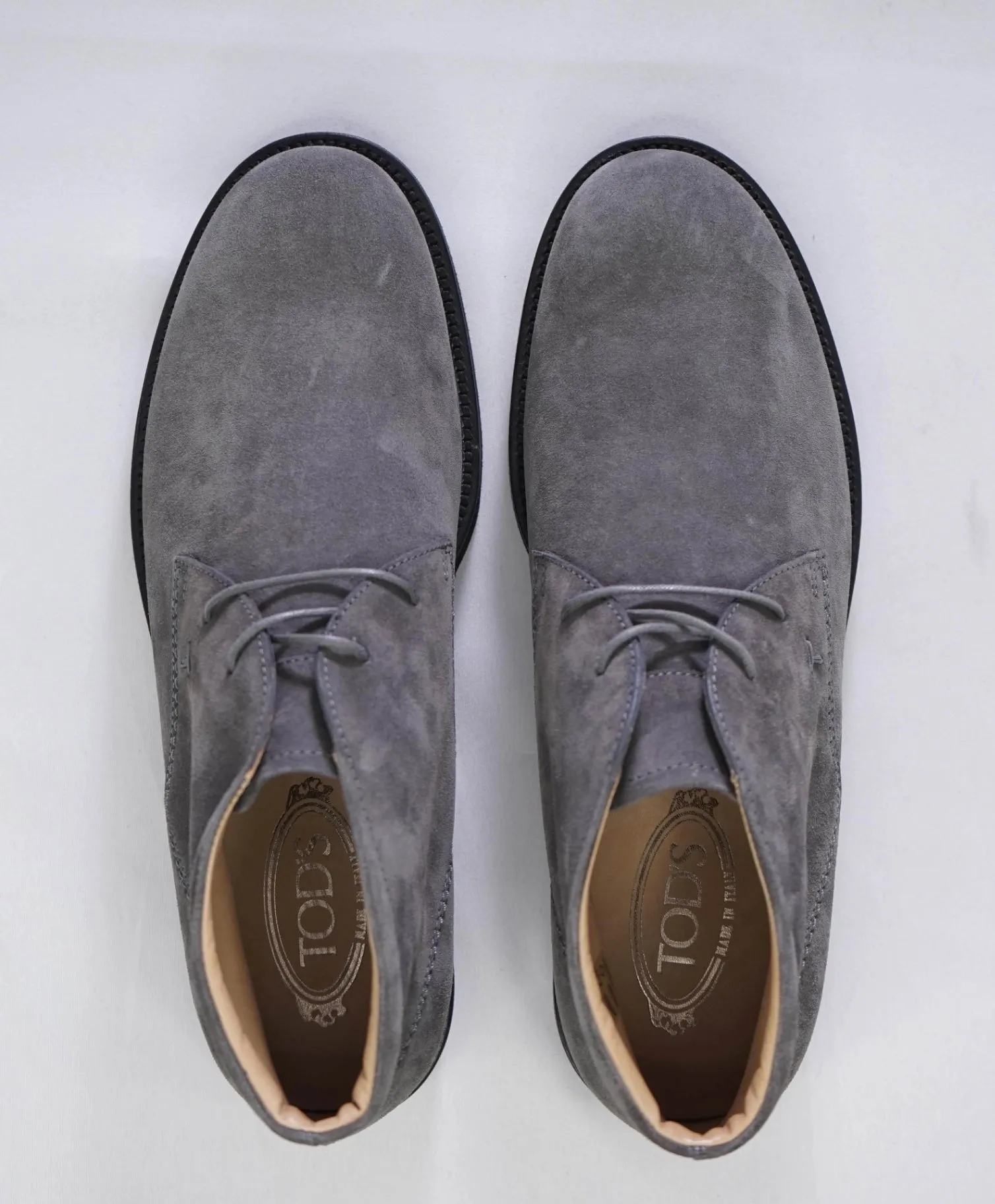 $700 Tod's Solid Grey Suede Chukka Boots Footwear 9 US (8UK)