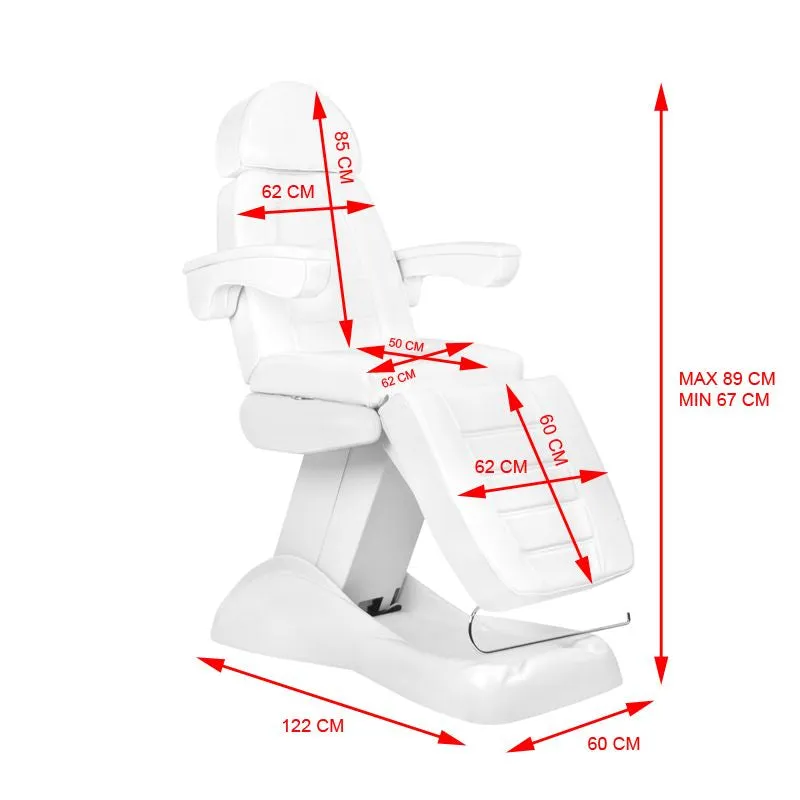 ActiveShop Electric Cosmetic Chair LUX 4M White with a Cradle