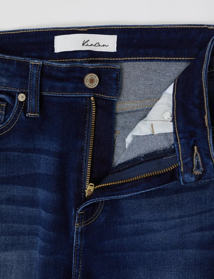 Adrian High Rise Fray Hem Ankle Skinny Jeans