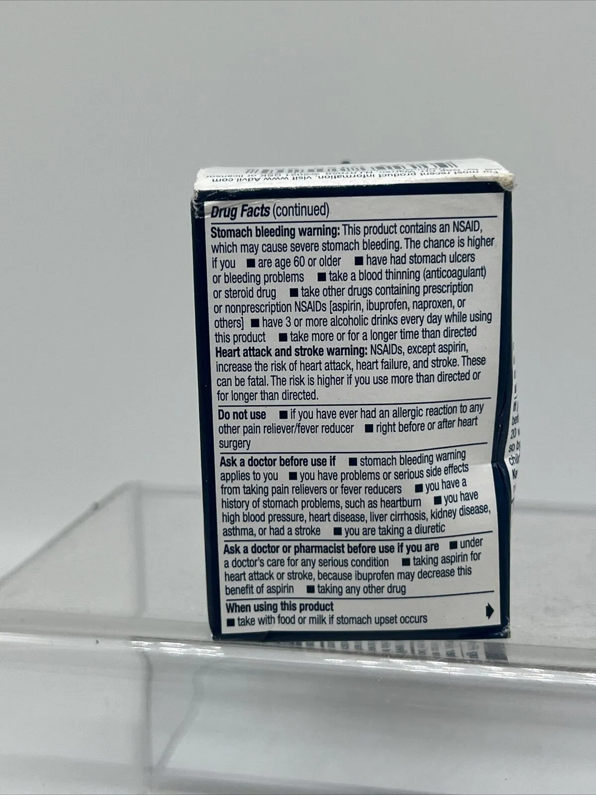 Advil Pain Reliever Fever Reducer 24 Coated Tablets Travel Purse 12/25