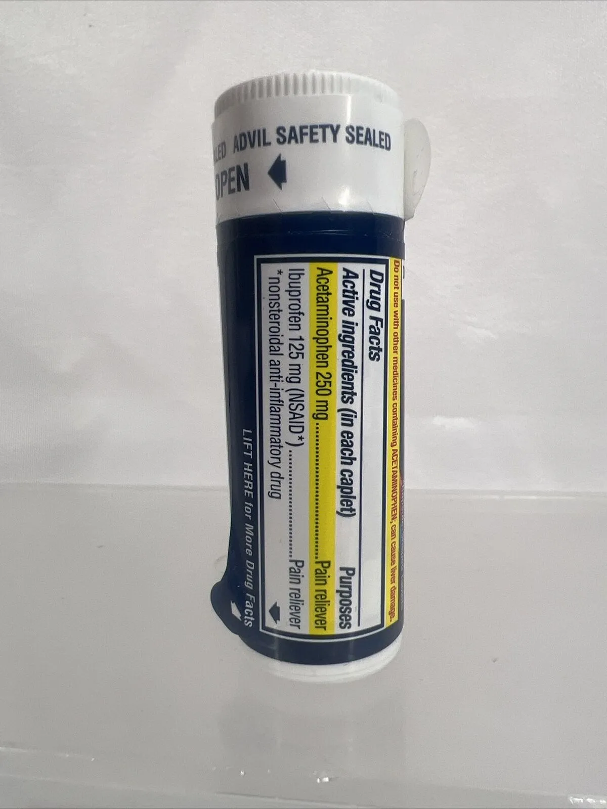 Advil Pain Reliever Fever Reducer 8 Coated Tablets Travel Purse 11/25
