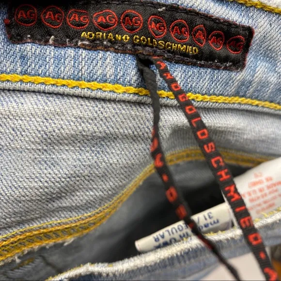 AG The Angel Jean Shorts Side Opening Light Denim