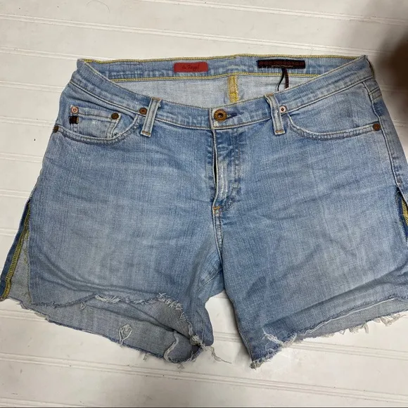 AG The Angel Jean Shorts Side Opening Light Denim