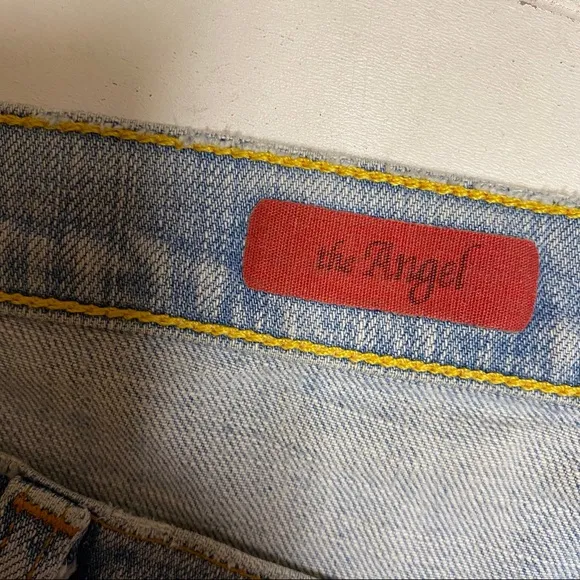 AG The Angel Jean Shorts Side Opening Light Denim