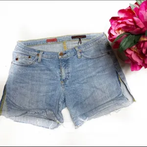 AG The Angel Jean Shorts Side Opening Light Denim