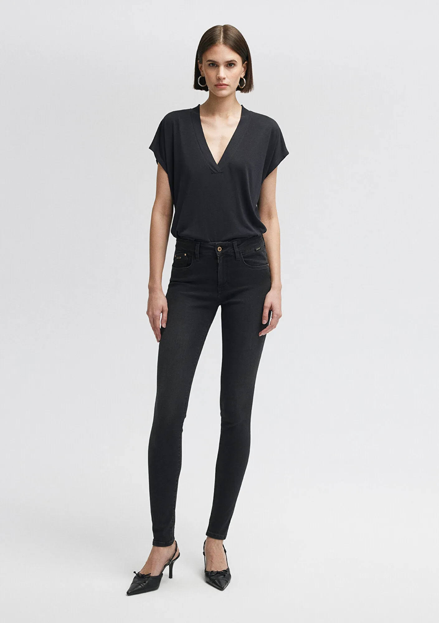 Alissa Smoke Gold Premium Jean Pants