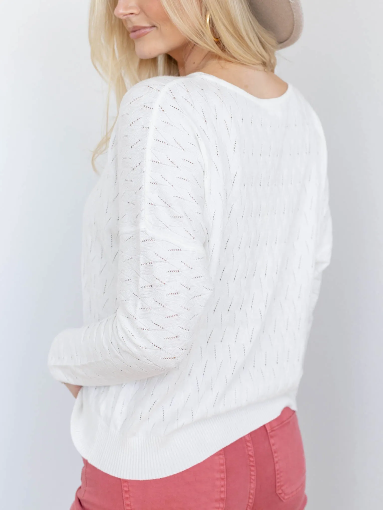Allie Rose Soft Fine Gauge Long Sleeve Top