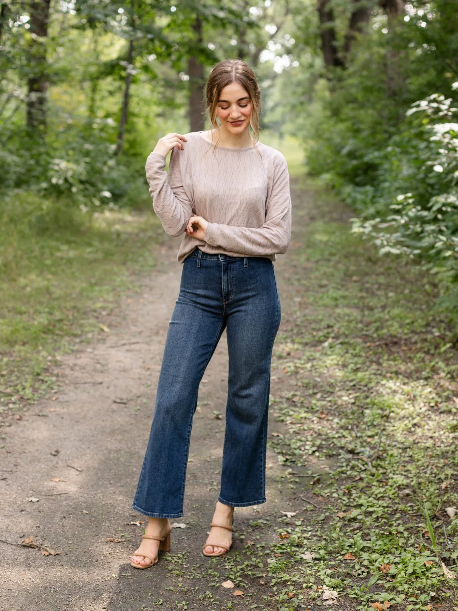 Allie Rose Soft Fine Gauge Long Sleeve Top