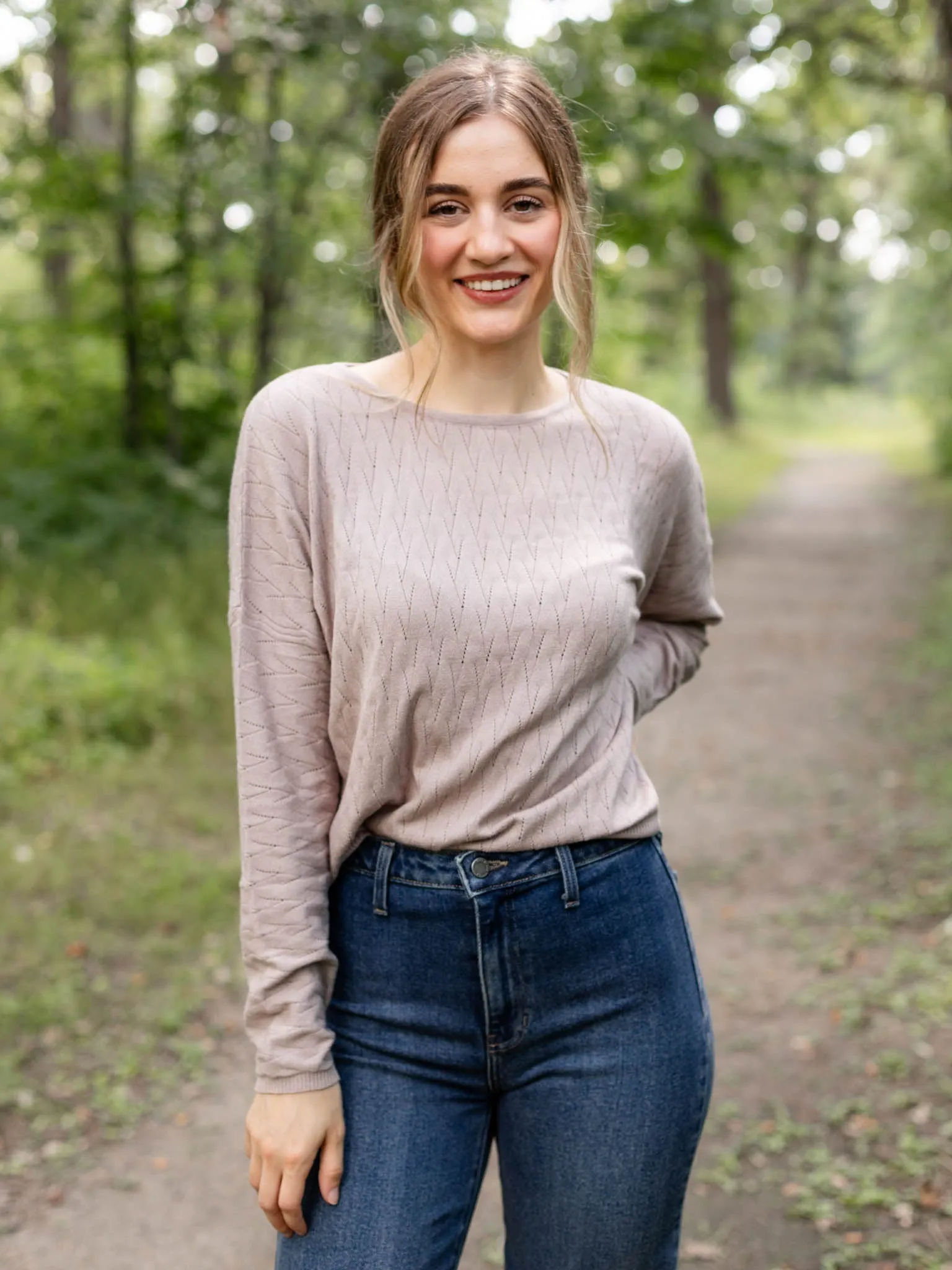 Allie Rose Soft Fine Gauge Long Sleeve Top