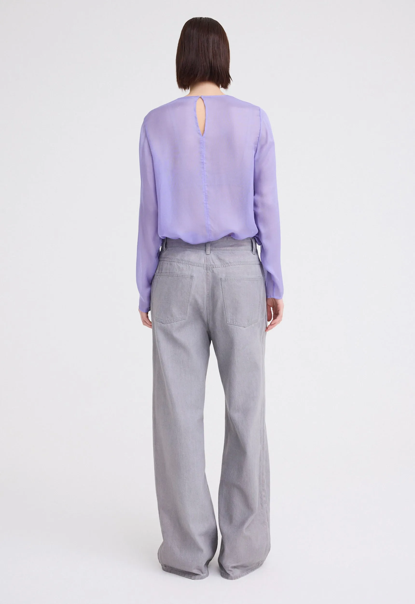 Alum Foiled Cotton Pant - Oxide Grey