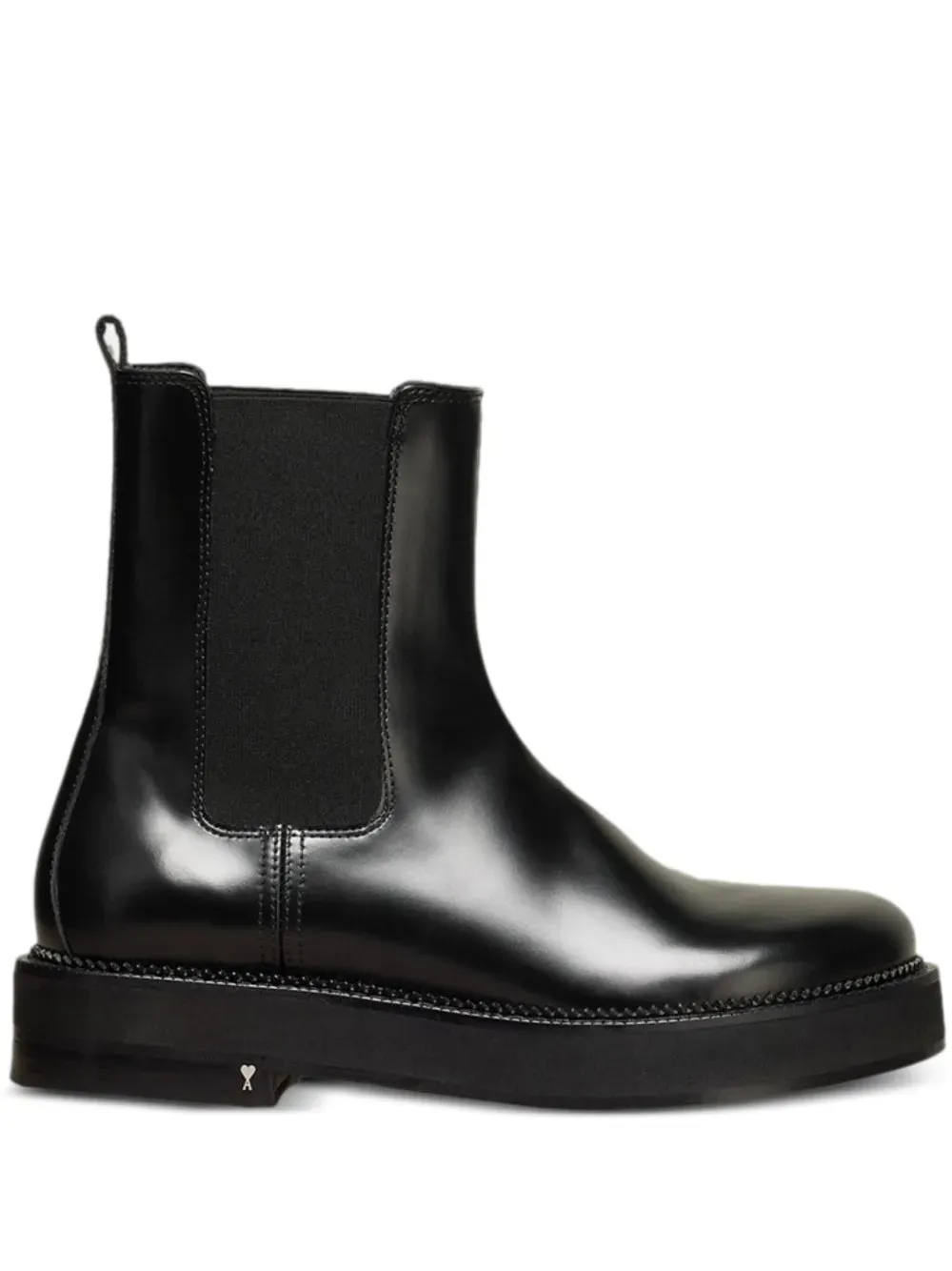 AMI Paris aymmetric-toe leather ankle boots