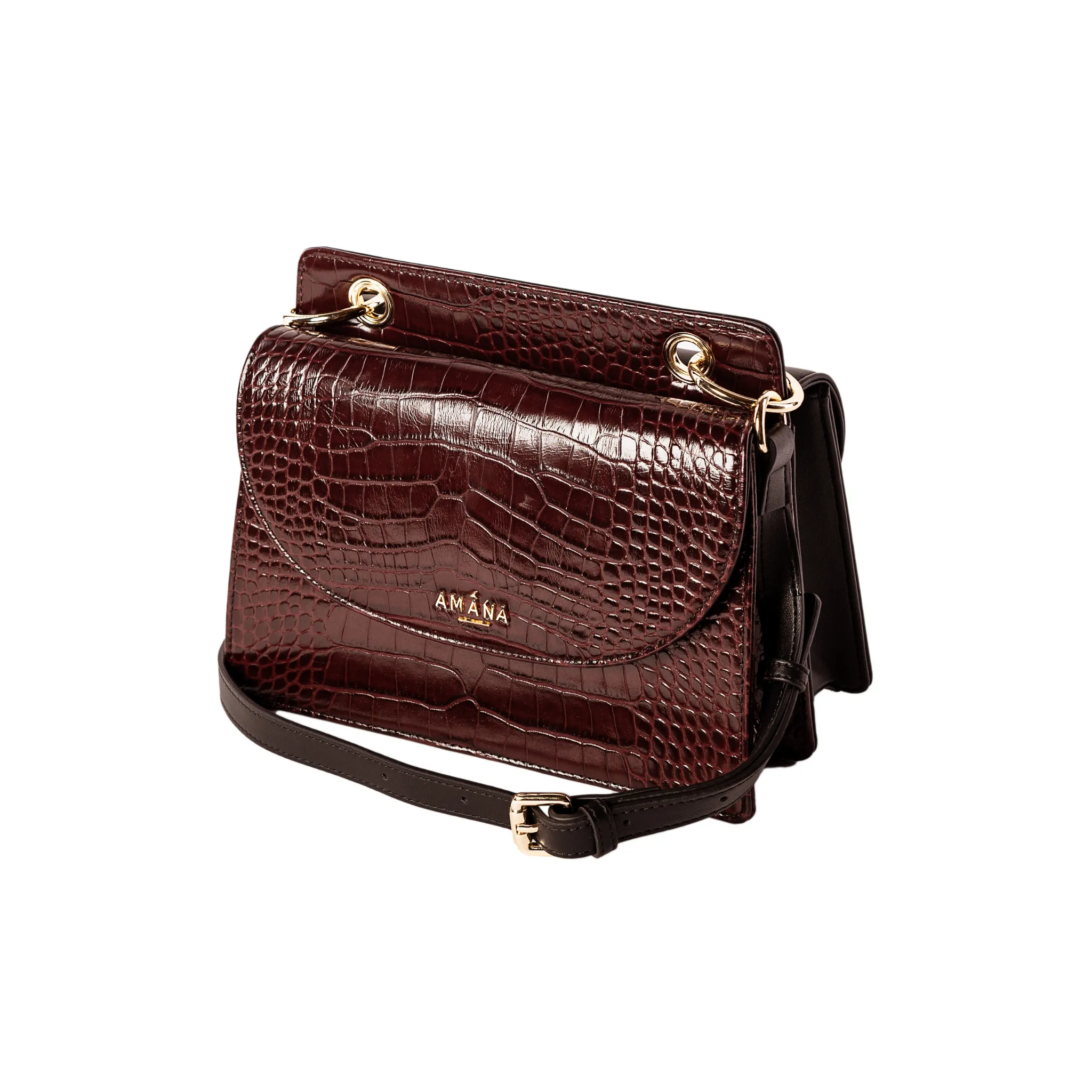 Amâna Charmaine two-sided shoulder bag