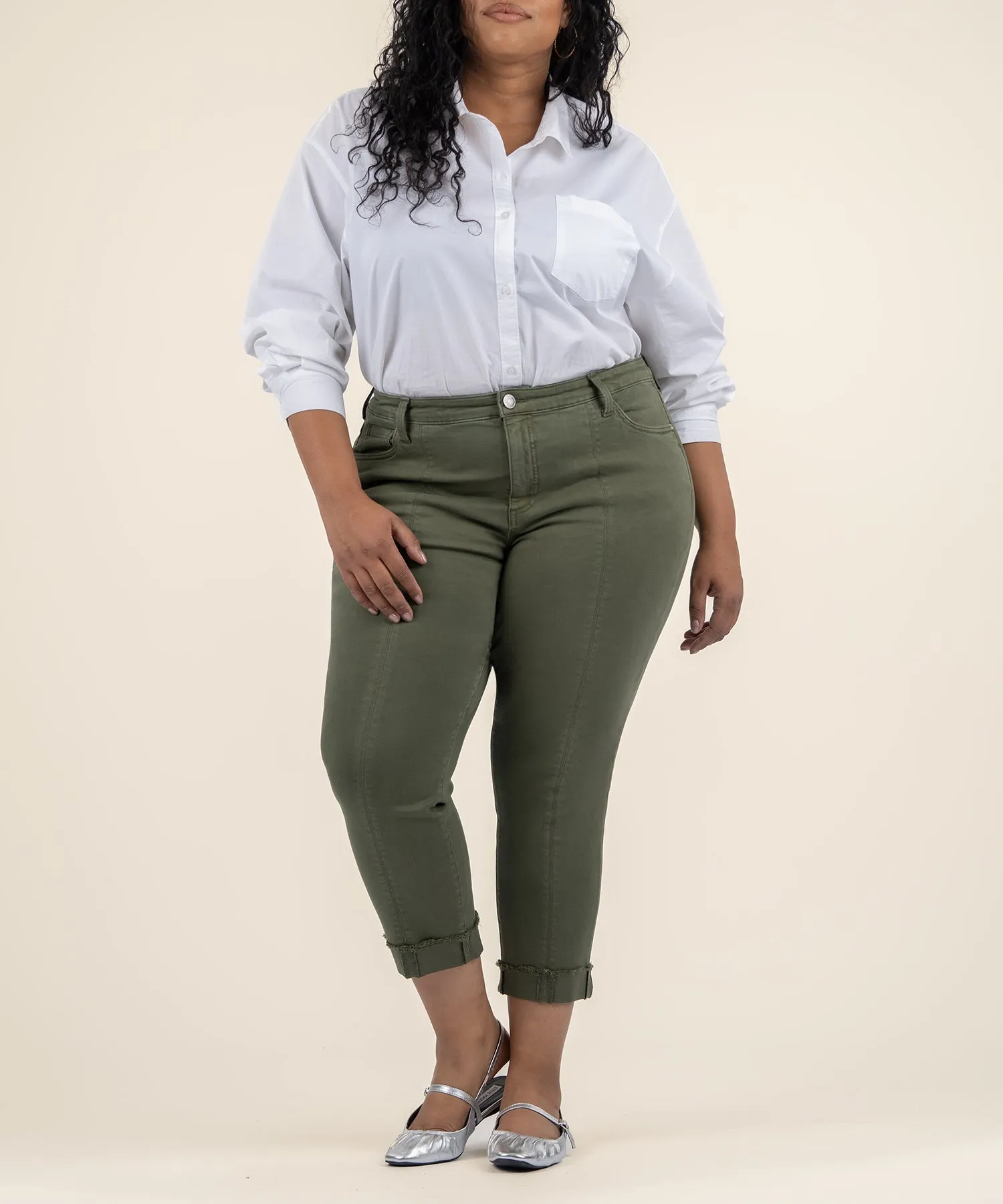 Amy Crop Straight Leg, Plus