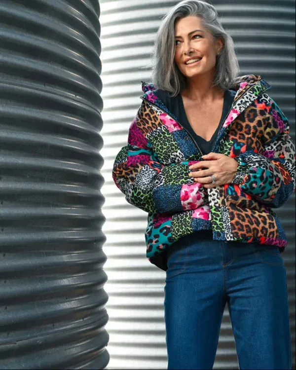 Animal Patch Puffer Jacket