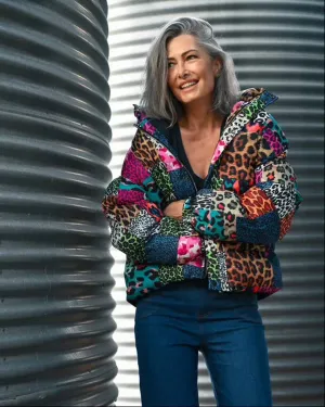 Animal Patch Puffer Jacket