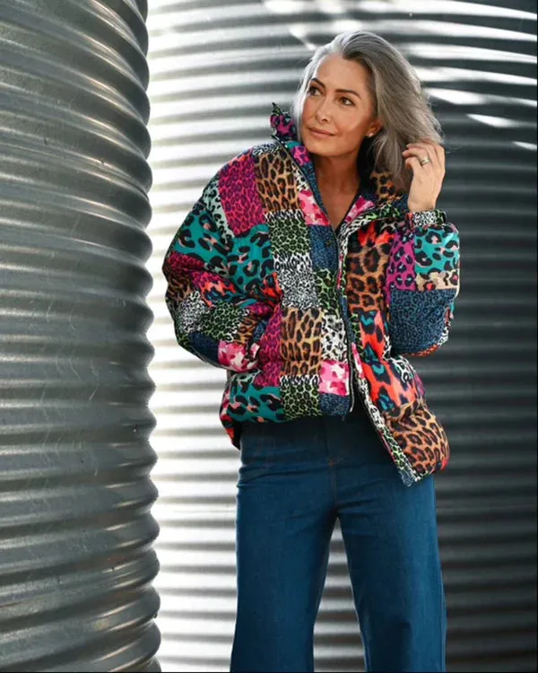 Animal Patch Puffer Jacket