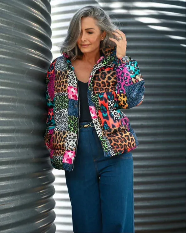 Animal Patch Puffer Jacket