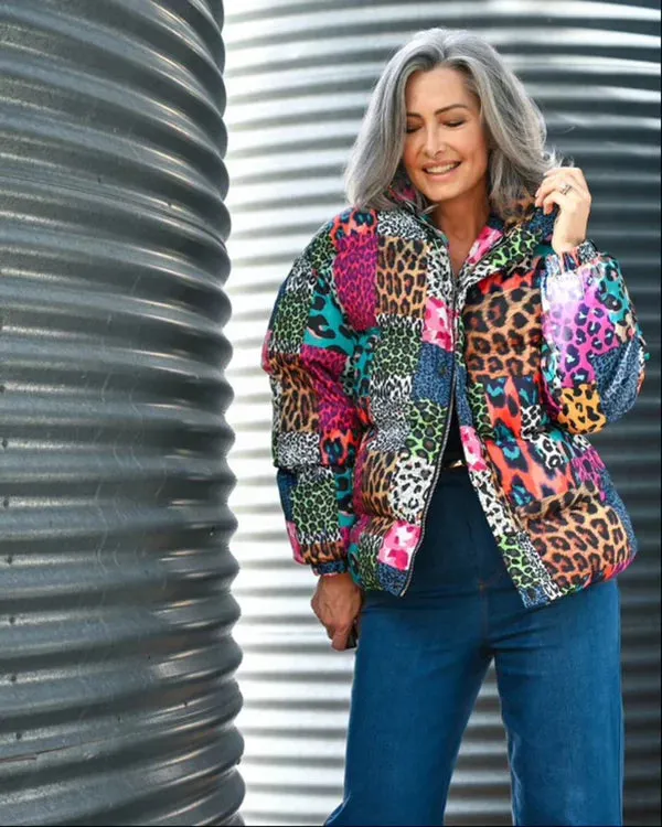 Animal Patch Puffer Jacket