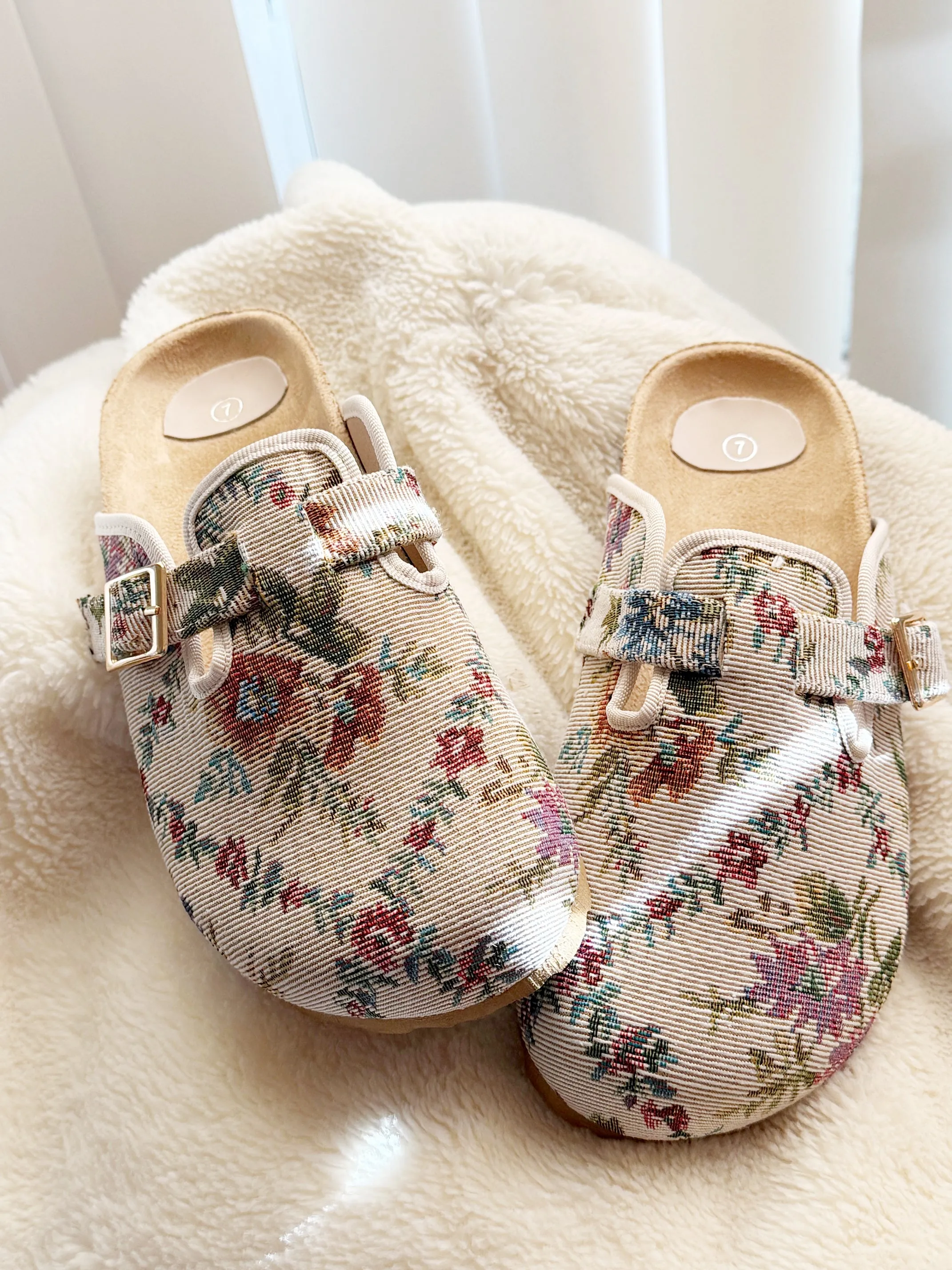 Annette Floral Jacquard Clogs