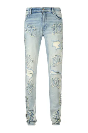 Appliqued Logo Patch Denim